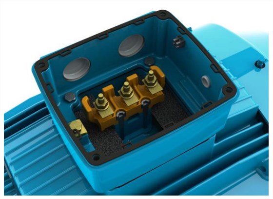 铸铁机座 （左）和铝壳机座 （右）